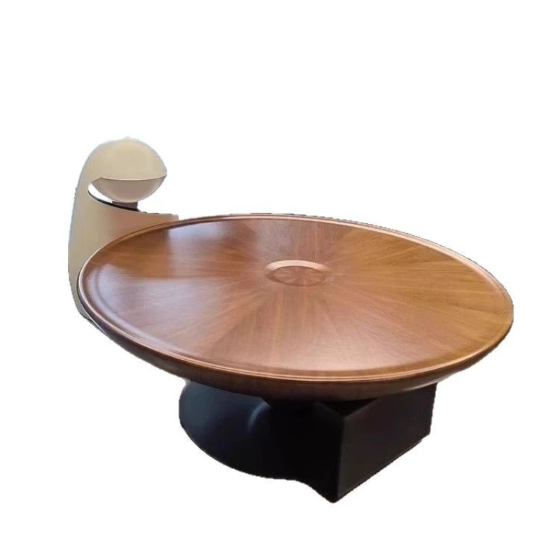 

Light luxury minimalist round flying saucer coffee table small apartment modern living room coffee table designer Italian