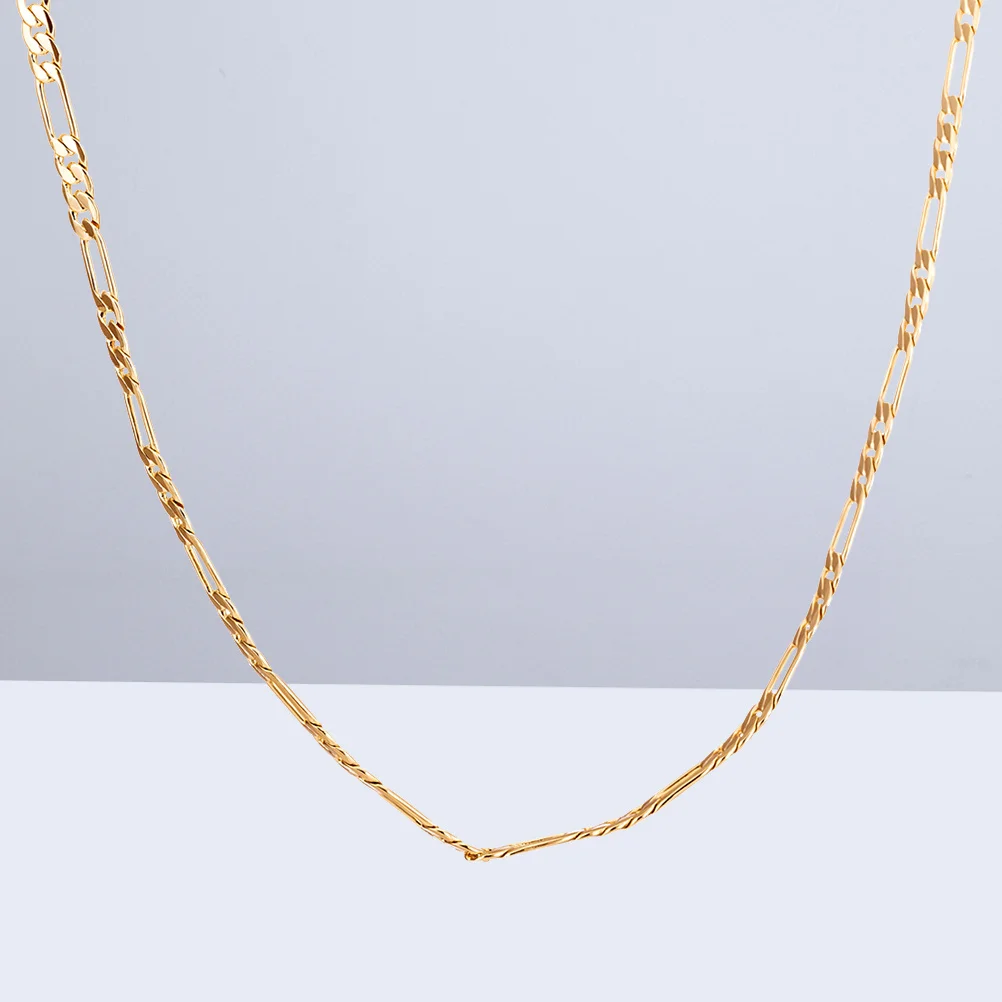 

Men Necklace Gold 47x02cm Premium Alloy Material Cool Decoration Highly Polished Shiny Smooth Surface Men Necklace