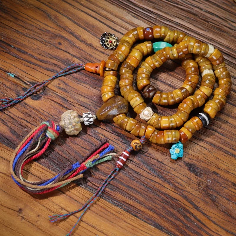Natural pig intestine for necklace making Tibetan style agate beads