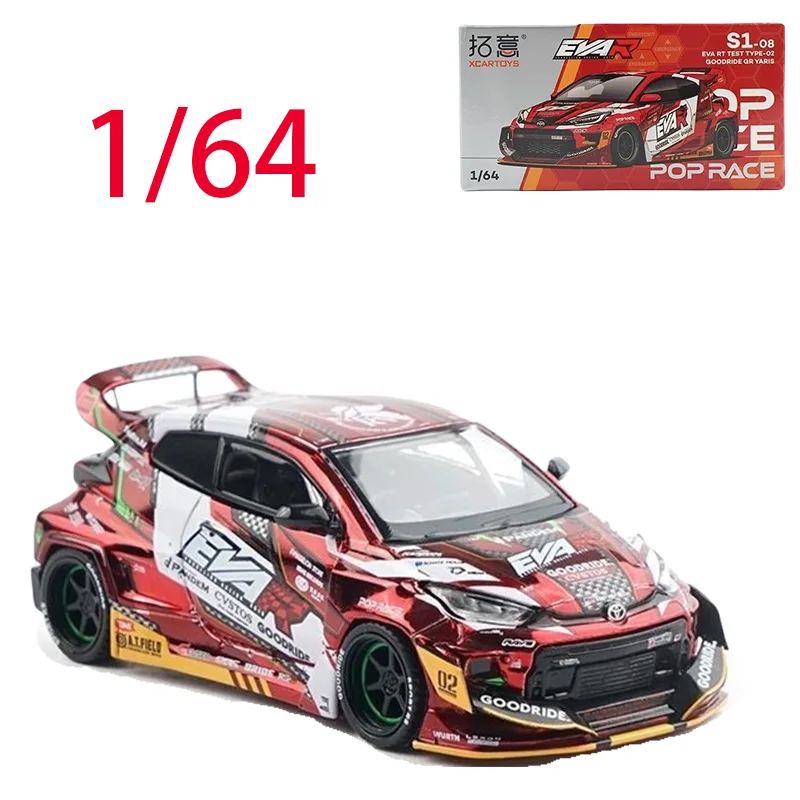 

Poprace Diecast 1/64 Scale Toyota Alloy Car Model Toyota GR Yaris EVA02 Play Vehicles Toys for Boys Original Box