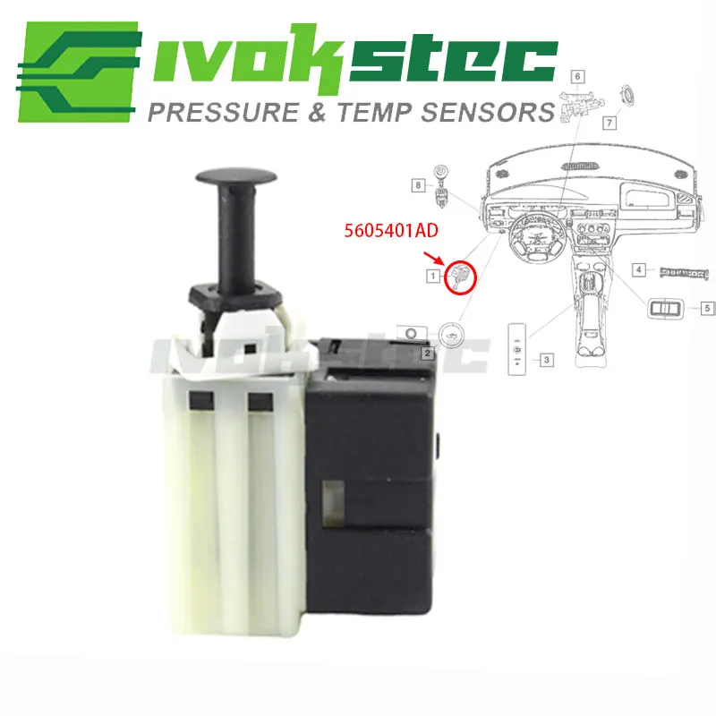 

Выключатель стоп-сигнала для JEEP Patriot Compass Grand Cherokee Commander DODGE Avenger Journey CHRYSLER 200 05-13 56054001 АД