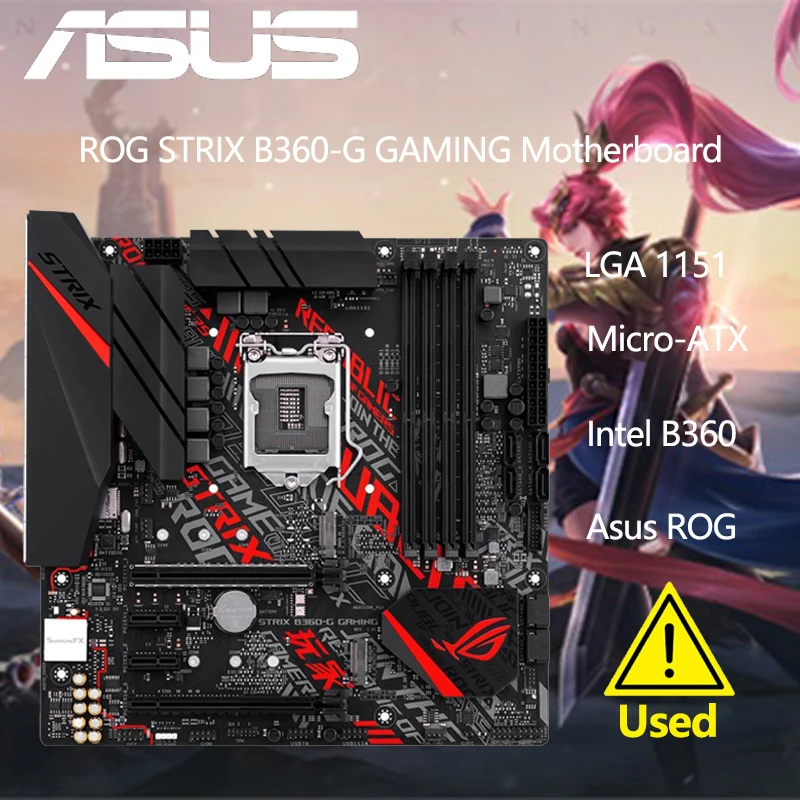 

ASUS ROG STRIX B360-G GAMING Motherboard Supports Aura Sync RGB LED Header Dual M.2 SATA6Gbps HDMI and DVI Motherboard