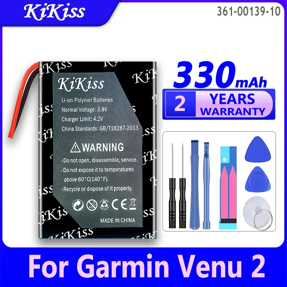 

Мощная батарея 330 мАч KiKiss 361-00139-10 3610013910 для смарт-часов Garmin CAME 2 Venu2