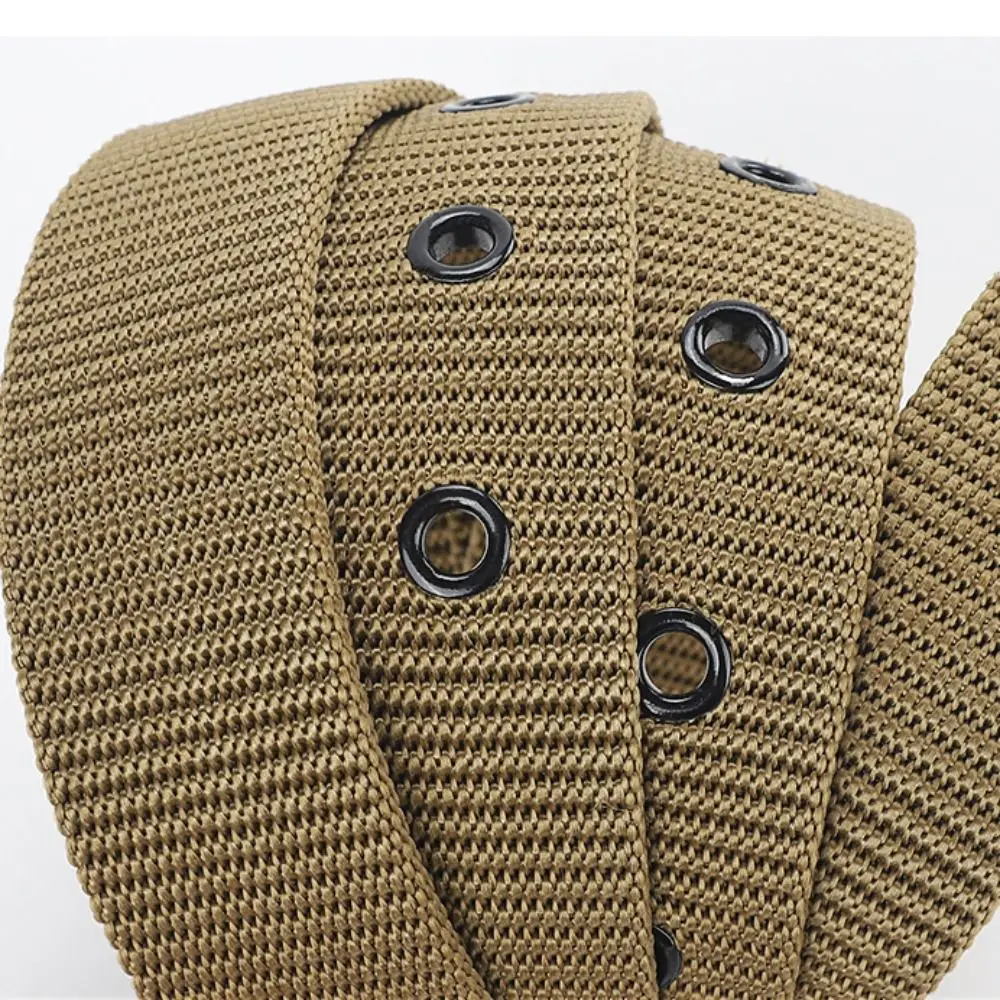 Durable Simple Nylon Canvas Braided Belt Casual Luxury Design Pin Buckle Waistband Weave Waist Band For Man