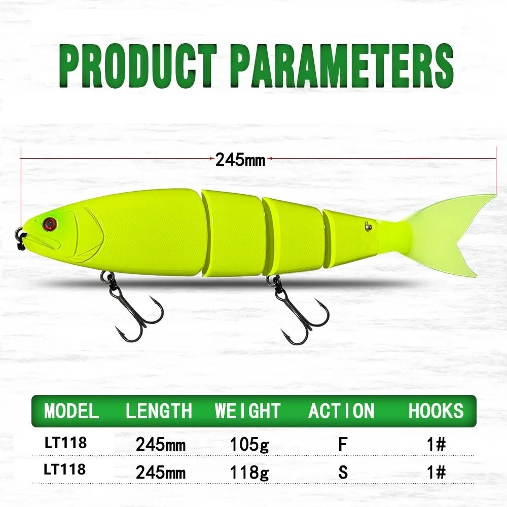 Swimbait Lure Jointed Floating Giant Bait Balam 245 Floating Lure For Big Bait Bass Catfish Hard Lure GiantBait  Balam245 lure