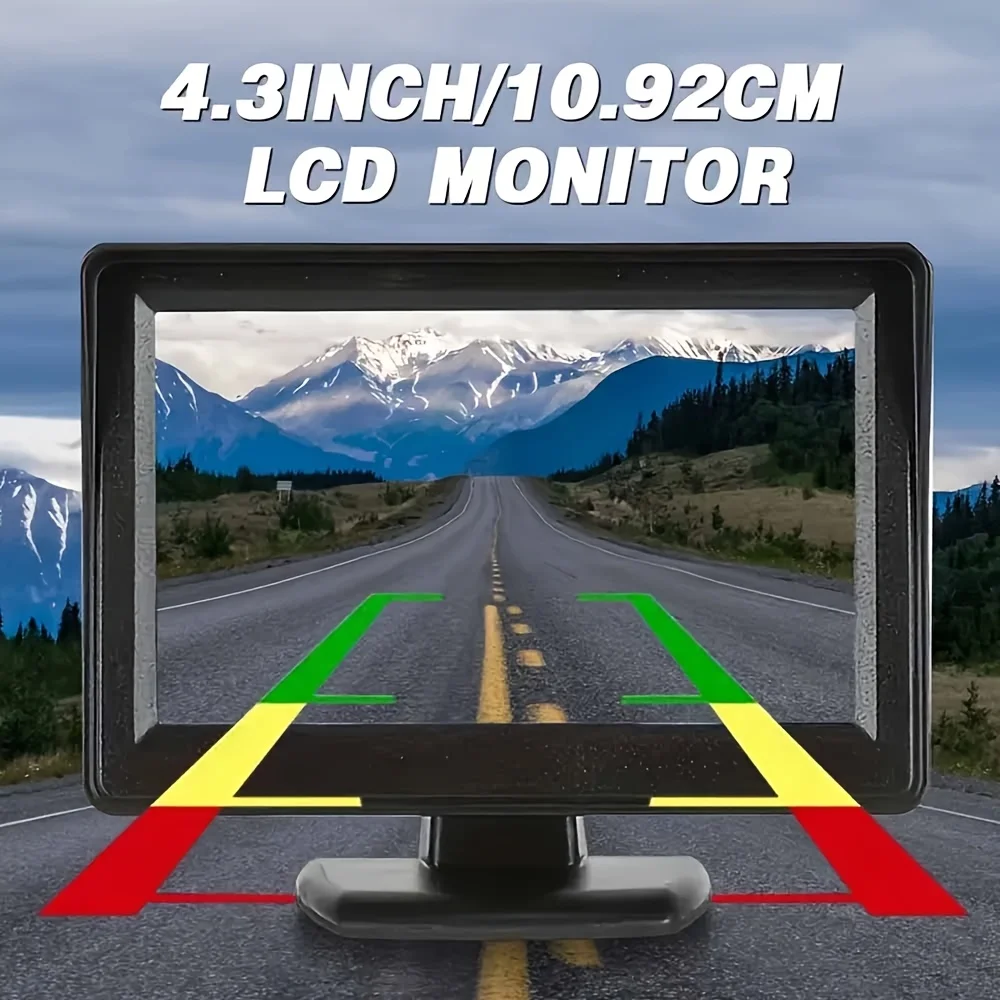 Ein 4,3-Zoll-High-Definition-Display für Fahrzeuge, konzipiert zum Anschluss an eine Rückfahrkamera für Echtzeitanzeige