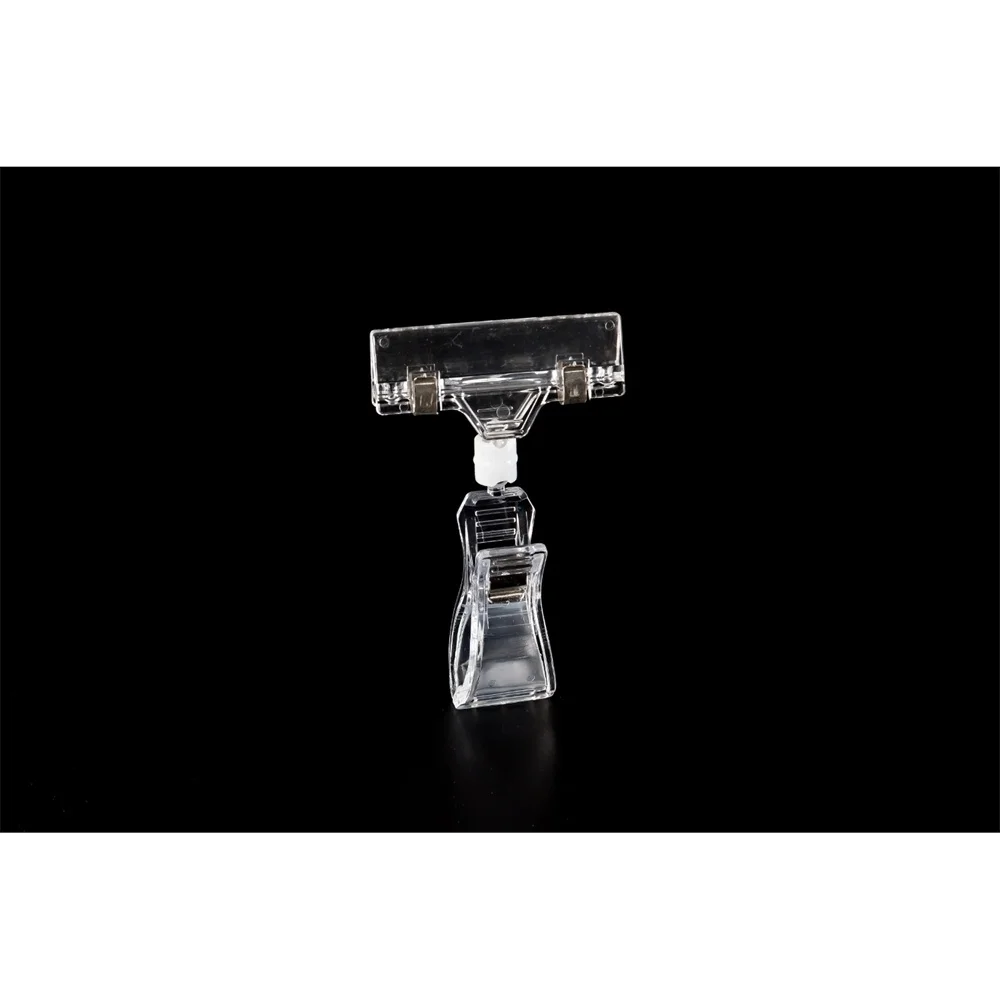 Pop Rotational Clear Preisschildhalter mit drehbarem Clip