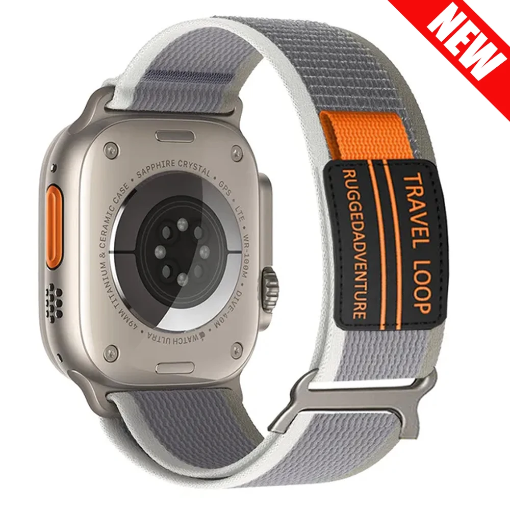 Trail for Apple Watch Ultra 2 Band 49mm 44mm 45mm 40mm 41mm 42mm 38mm nylon bracelet correa iwatch series 8 7 6 5 4 9 se strap