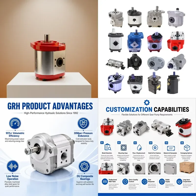 for High Pressure Rotary Hydraulic Gear  Pump Truck Mounted Forklifts 500-3200 RPM Micro Gear Pump