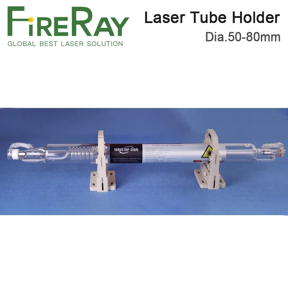 FireRay Dia. 50-80mm Co2 Laser Tube Holder Support Mount Flexible Plastic for 50-180W Co2 Laser Engraving and Cutting Machine