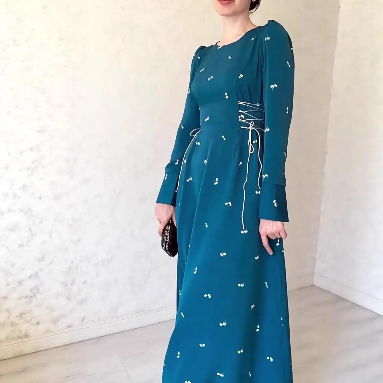 エレ ロング スヴェ ロング ドクター 快適 スリムフィット レディース ドクター フレンチ スレ ハイウエスト Aライン スカート ティーアセテート繊維