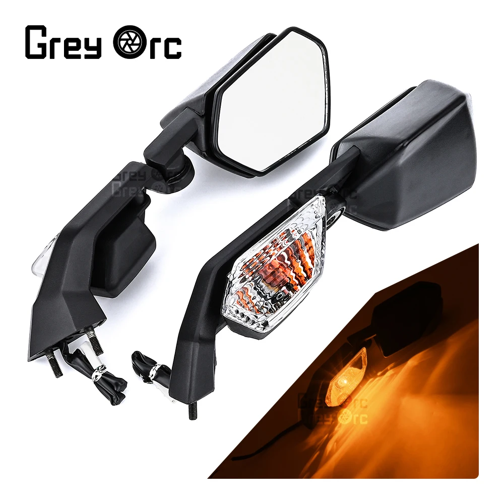 For Kawasaki Ninja ZX-6R 2005-2008 ZX-10R 2004-2010 Accessories Motorcycle With Turn Signal Function Rearview Mirror