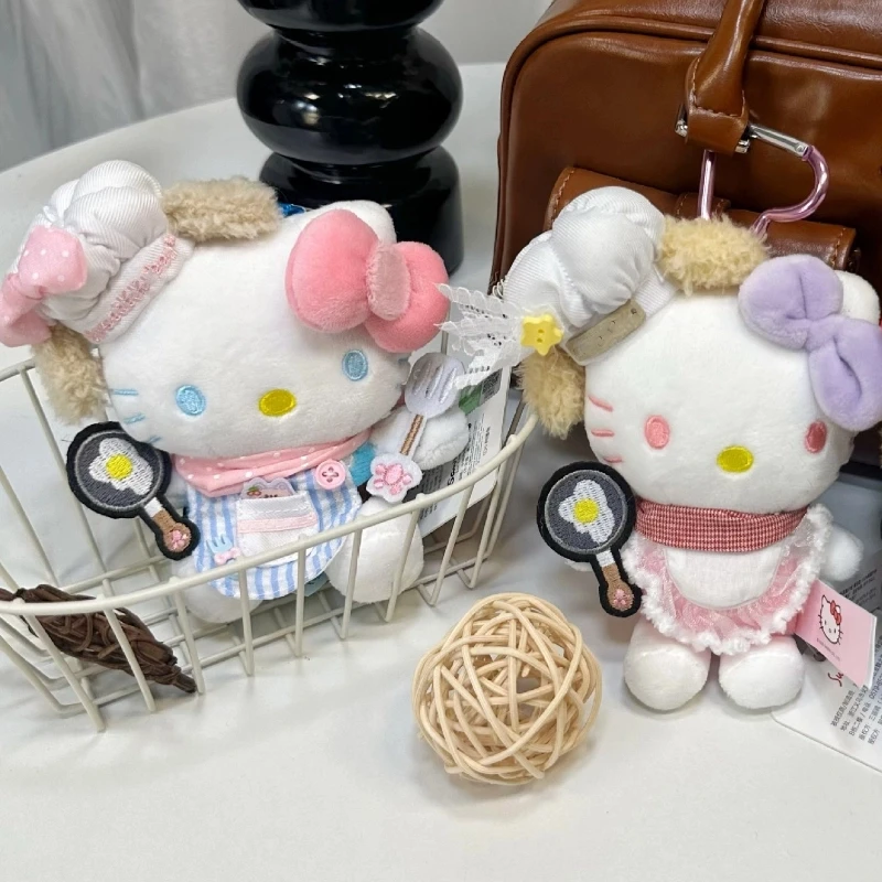 Nouveau mignon chaton en peluche porte-clés pour filles sac à dos en peluche poupée pendentif voiture décoration pendentif Couple porte-clés cadeau de noël