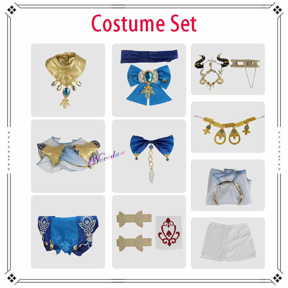 Nilou Cosplay Cheap Anime Game GenshinImpact Nilou Cosplay Costume Wig Hair Shoes Party Belly Dance Costume Outfit