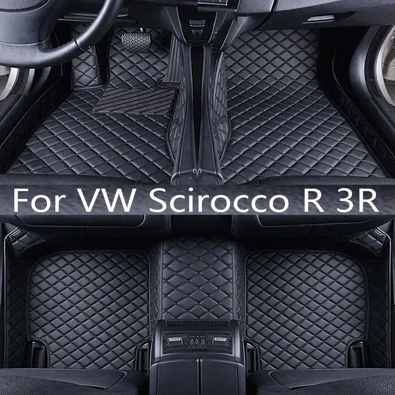 

Car Floor Mats For VW Scirocco R 3R 2009-2017 DropShipping Center Interior Accessories 100% Fit Leather Carpets Rugs Foot Pads