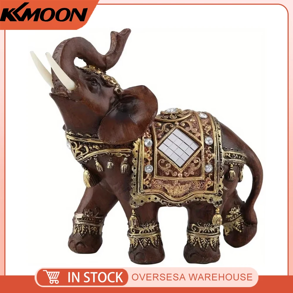 

Wooden Elephant Sculpture Handicraft, Lucky Feng Shui Wood Grain Elephant Statue Sculpture Home Decoration