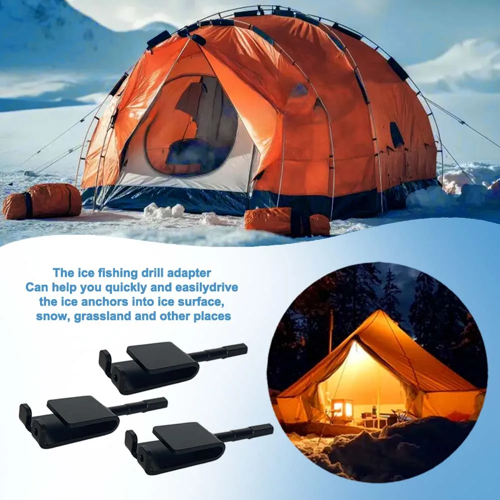 

Набор из 3-х металлических адаптеров для ледяного анкерного сверла для подледной рыбалки, предназначенных для эффективного зимнего сверления льда и фиксации ледяных ногтей