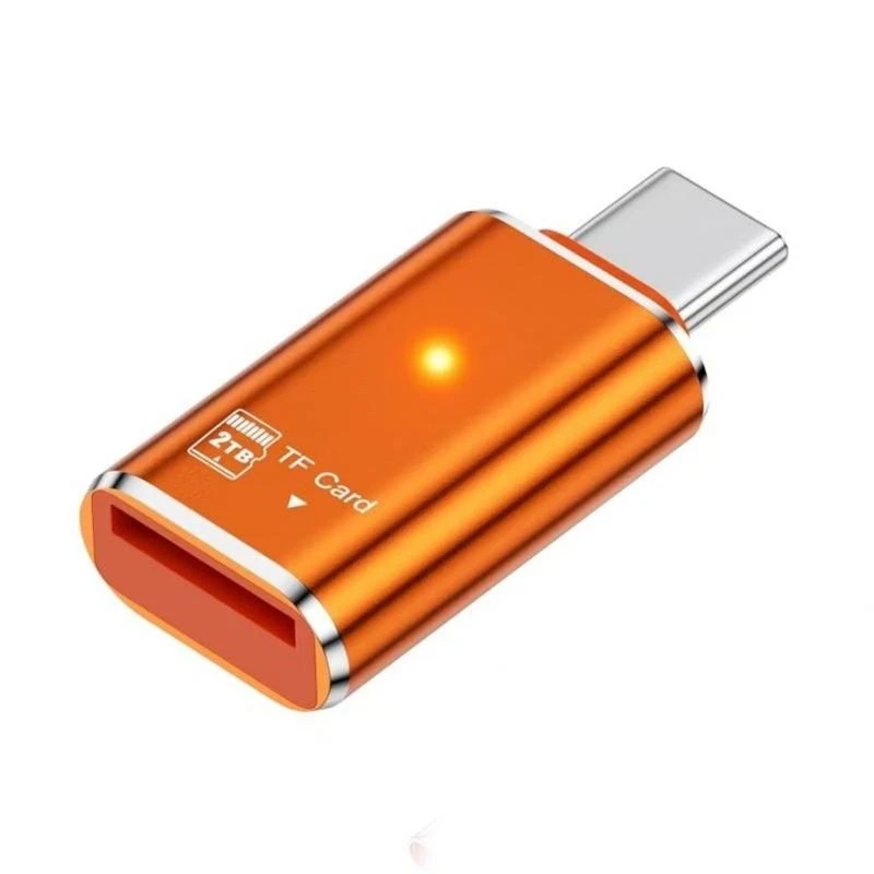 سبيكة USB C إلى Microsds TFS Card Reader OTG USB2.0 لنقل البيانات السريع وتوسيع التخزين 0XLA