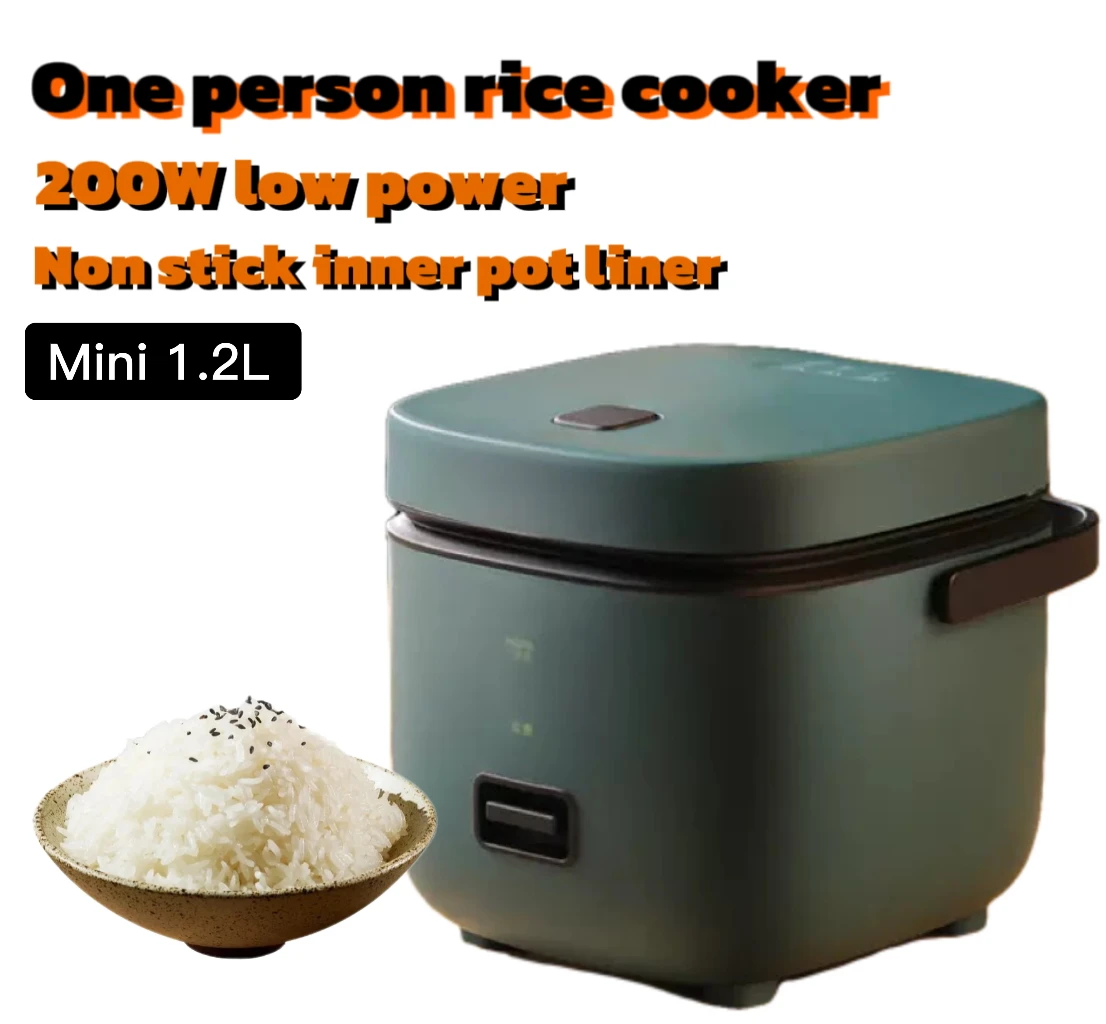 

Новая мини-рисоварка, автоматическая бытовая кухонная электрическая машина для приготовления пищи на 1-2 человека, подогреватель еды, пароварка 1,2 л, маленькая рисоварка