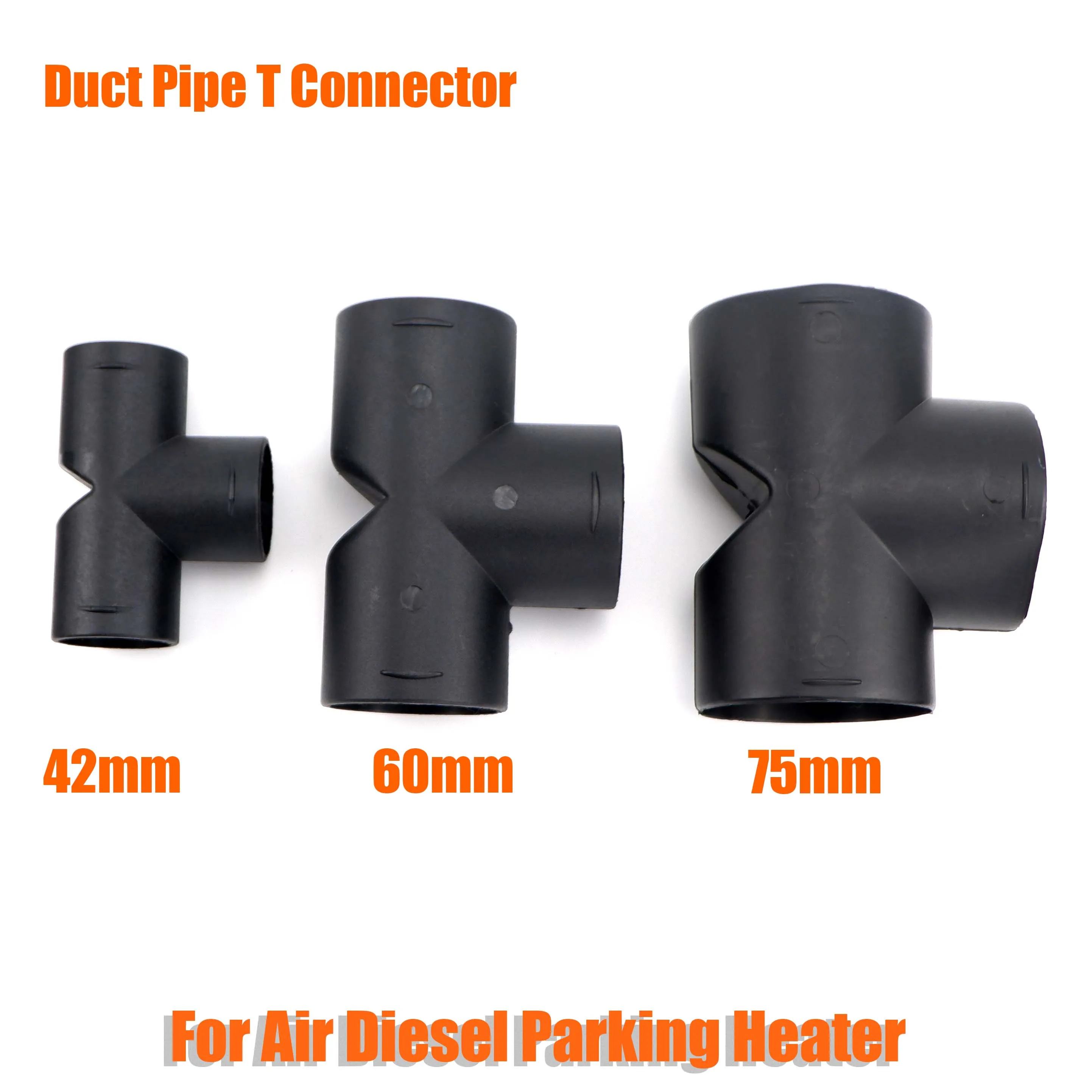 B 42mm 60mm 75mm Air Vent Ducting T Piece Pipe Joiner Connector For Webasto Eberspaecher Diesel Parking Heater