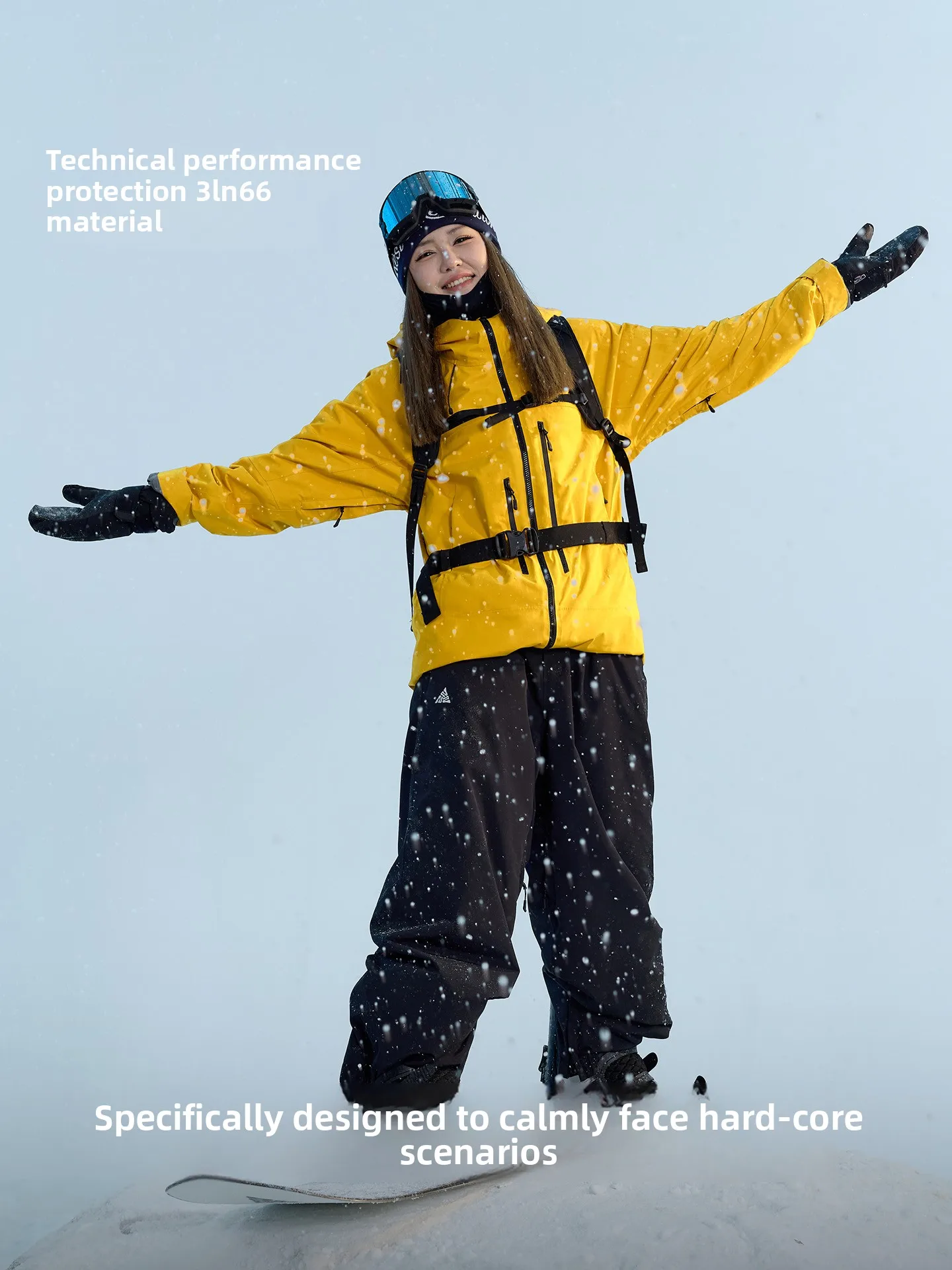 NANEND Ski Jacket, Waterproof and Thermal Ski Suit 3L Fabric Ski Equipment RECCO