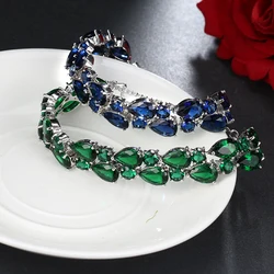 SUGO 2022 Summer Classic Retro Multi Color Choices Water Drop Zirconia Bracelets for Elegant Women Dinner Jewelry Accessories