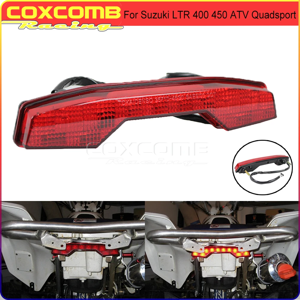 

Motorcycle LED Taillight For Suzuki LTR400 LTR450 LTR 400 450 ATV Quadsport Accessories Tail Light Red Lens Rear Brake Stop Lamp