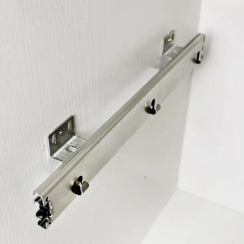 Three Section Kitchen Seasoning Basket Slide Rail, Bottom & Side Mounted Cupboard Cabinet Drawer Guide Rail
