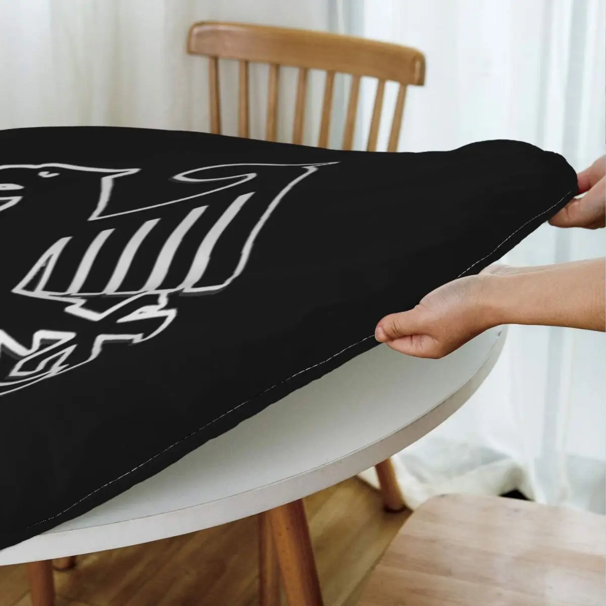 German Coat Of Arms Empire Flag Waterproof Round Tablecloth Oilproof Table Cloth for Kitchen Events Dining Table Cover