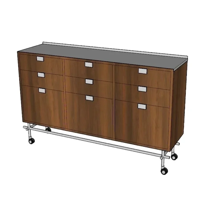 Medieval minimalist side cabinet, Nordic stainless steel TV cabinet