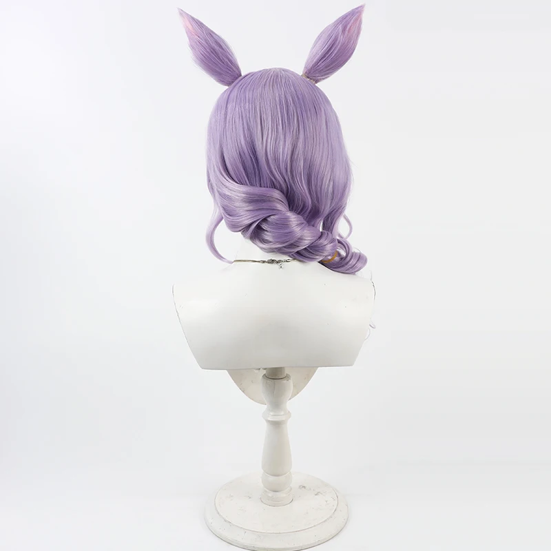 Mejiro Cosplay Wig Umamusume Pretty Derby Purple Heat Resistant Synthetic Hair Halloween Party Role Play Carnival + Free Wig Cap - view 5