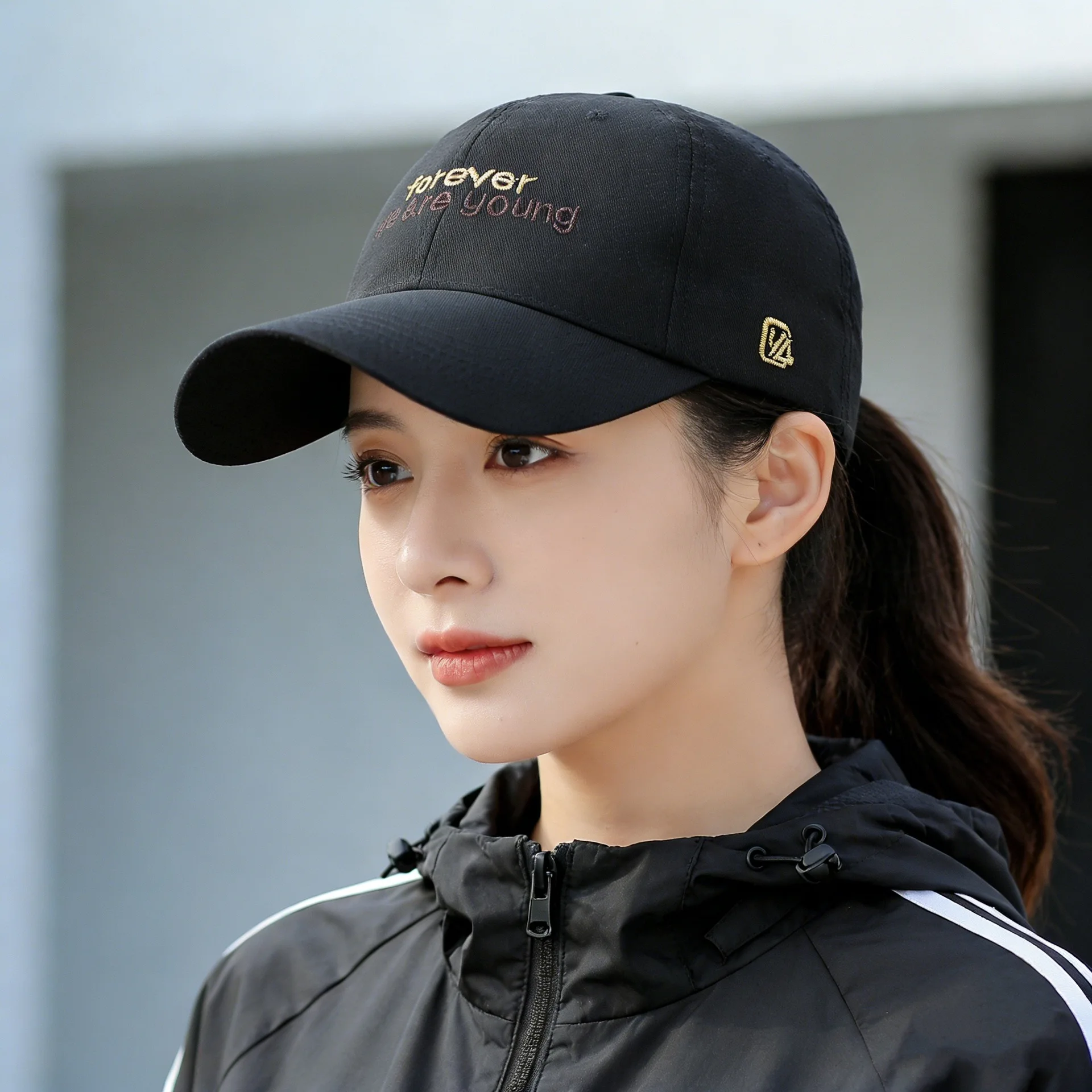 Four-Season Washed Cotton Stiff Top Small Fresh Baseball Cap Outdoor Casual Fashion Duckbill Hat Simple Outfit Sun Hat