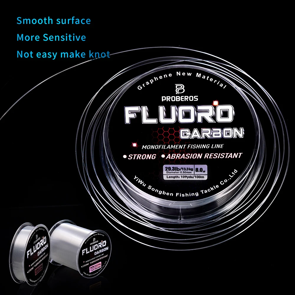 PROBEROS 300/500M Fluorocarbon Angelschnur: Nylon-Kohlefaser-Softleader für sinkende Schnüre & Fliegenfischen – Detail 7