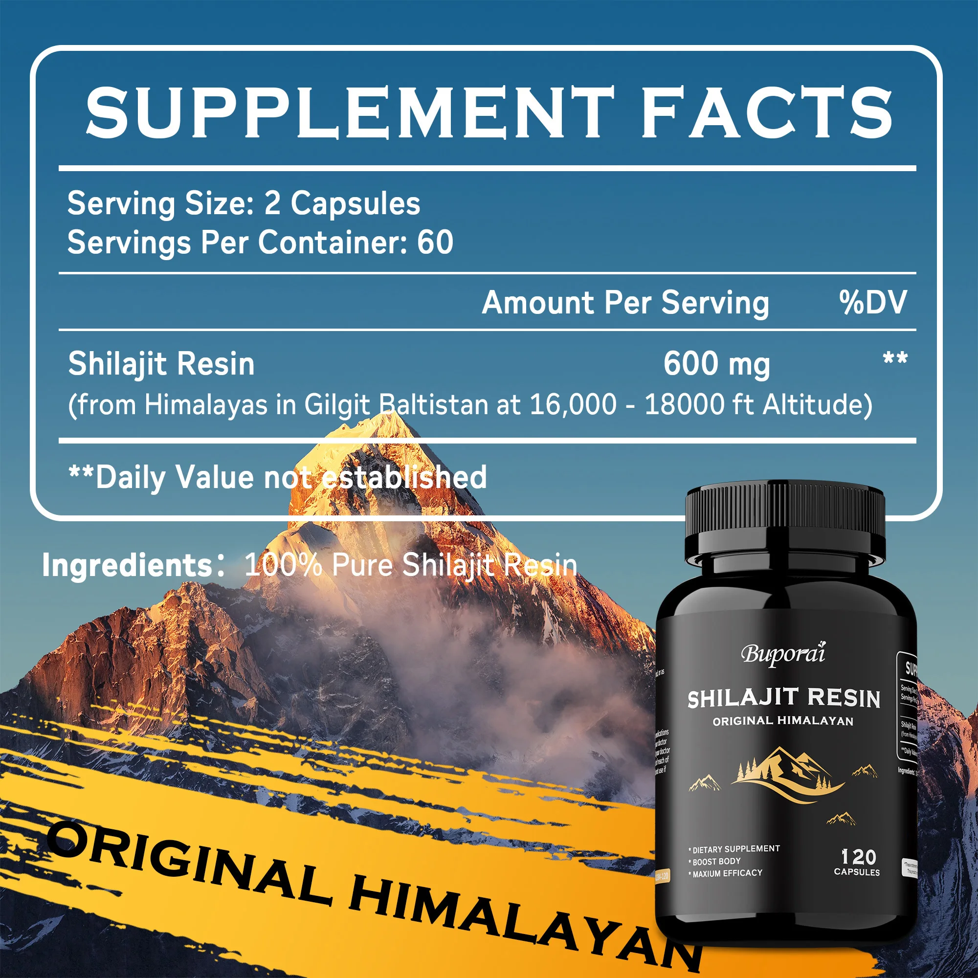 Shilajit Resin - Balances Hormones, Supports Brain Function, Muscle Growth, Vitality, Non-GMO
