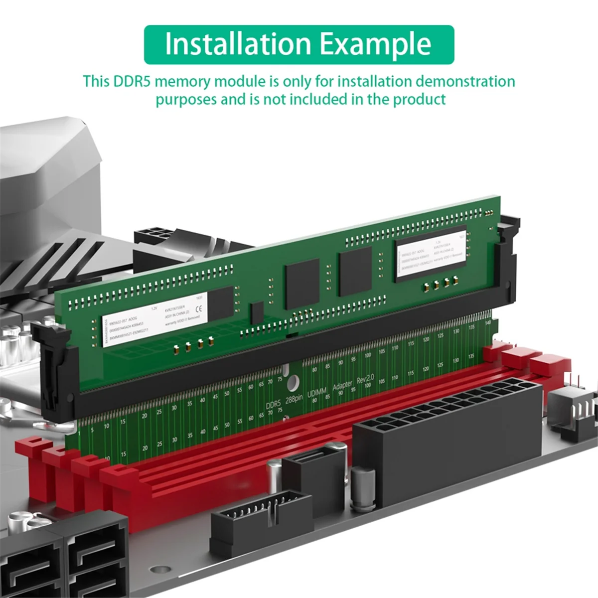 Adattatore DDR5 U-Dimm 288 pin Scheda di protezione test memoria Ddr5 con chiusura corta