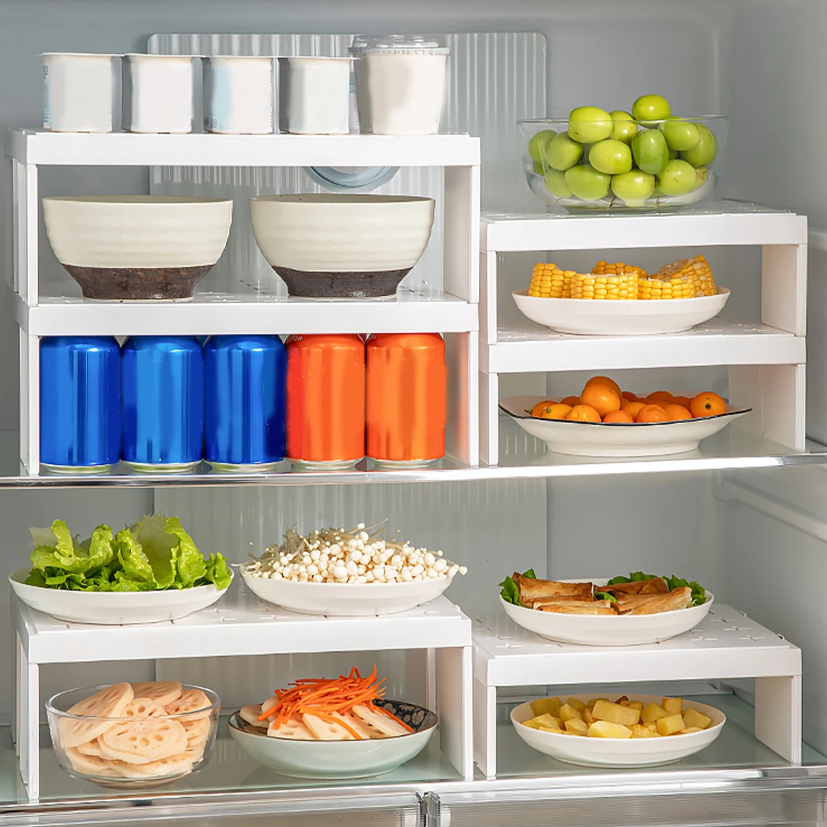 organizador-de-bancada-empilhavel-prateleira-plastica-multifuncional-para-geladeira-suporte-para-pratos-e-copos-organizacao-de-cozinha