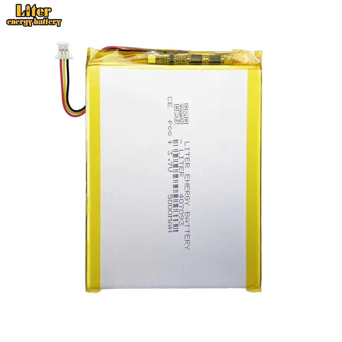 3-wires connector 407093 3.7V 5000mah polymer lithium ion battery Lipo battery for tablet pc 7 inch MP3 MP4 GPS replace