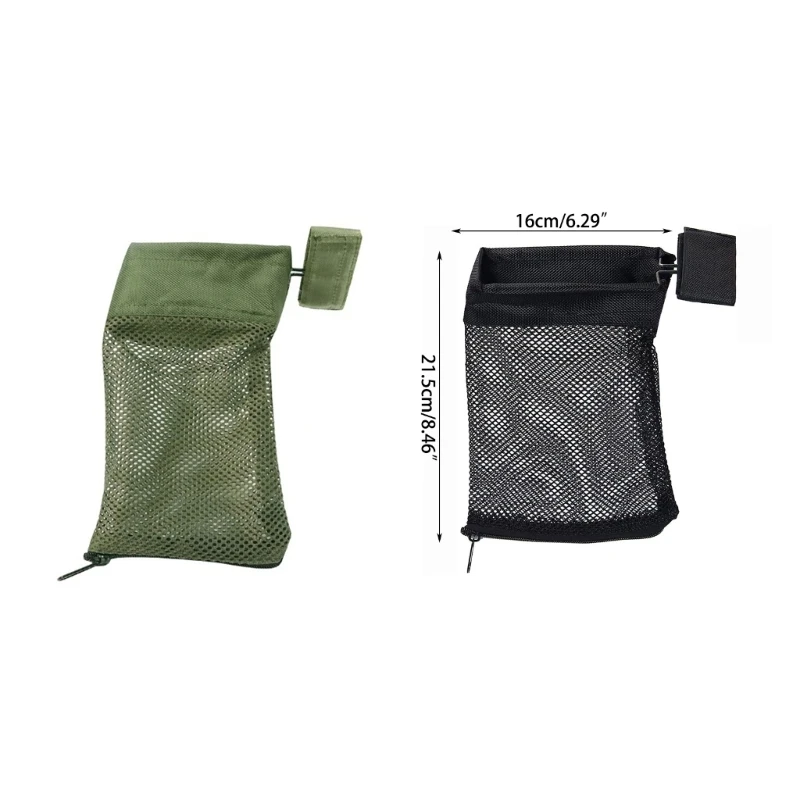 652D Brass Shell Catcher, Brass Shell Collector, Nylon Mesh Tactic Cartridge Catcher Outdoor Shell Storage Bag with Loop Type