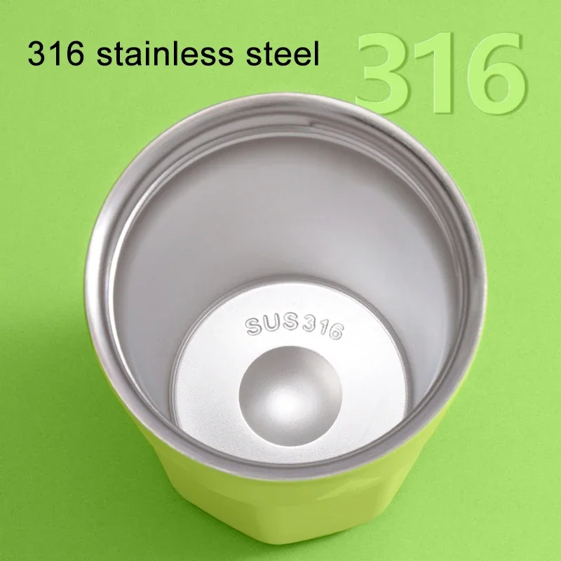480ML Creative Coffee Thermos Cup 316 Stainless Steel Coffee Mug Tumbler Leak-proof Thermos Bottle For Outdoor Travel Mug