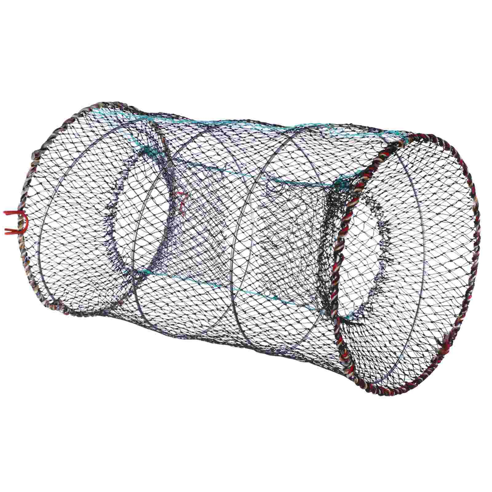 Fishing Net Cage Mesh Trap Crayfish Fishnet Portable Landing Foldable Bait Cast