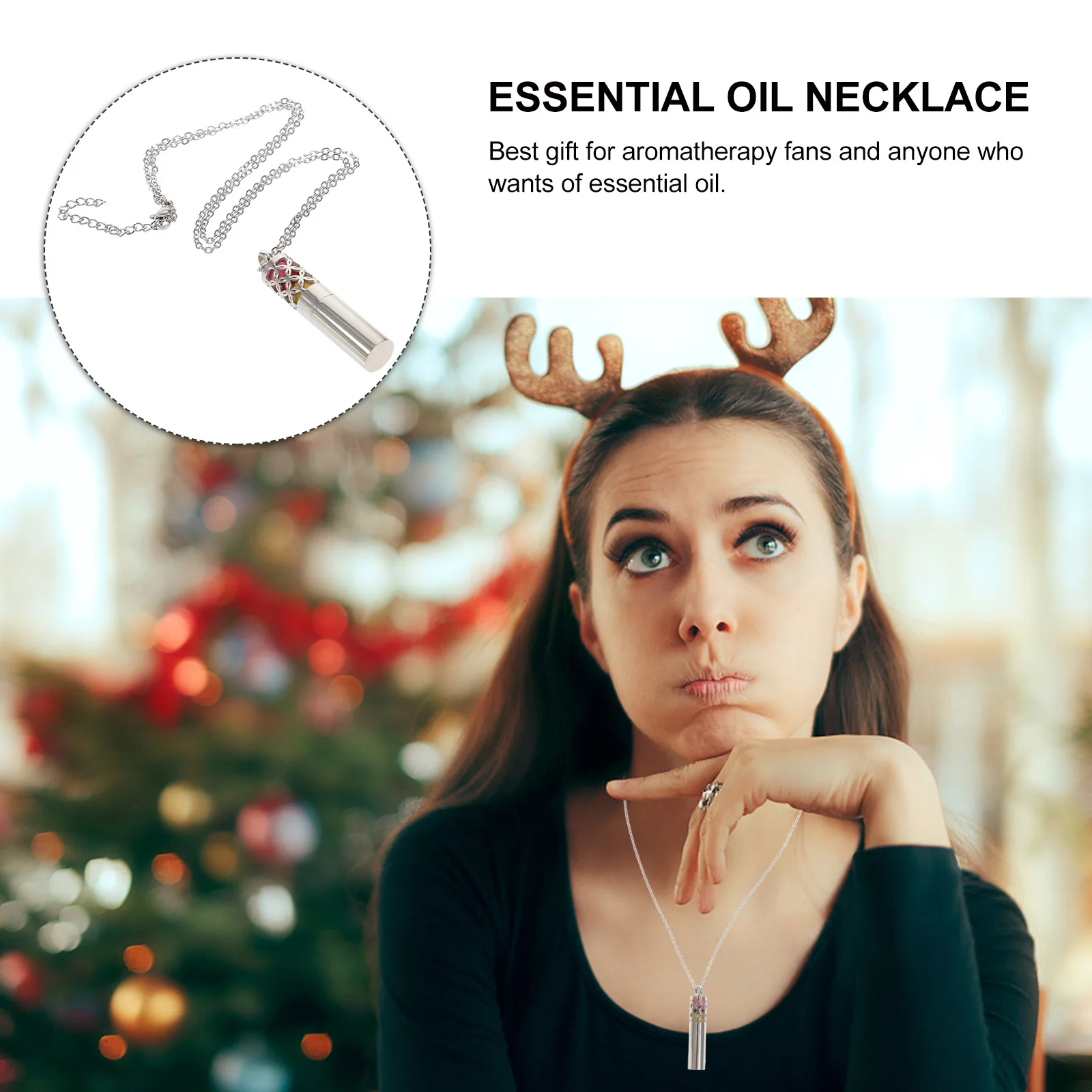 

3pcs 316L Stainless Steel Perfume Bottle Pendant Aromatherapy Diffuser Necklace For Women Men Essential Oil Locket 60Cm Silver