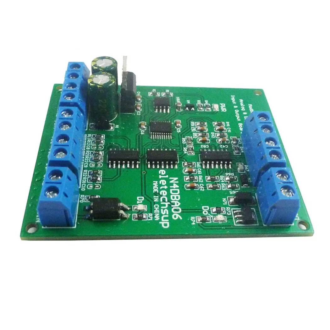 8CH 0-5V 0-10V 4-20MA Voltage Current Signal Generator Detector RS485 to ADC DAC Converter Modbus RTU IO Module