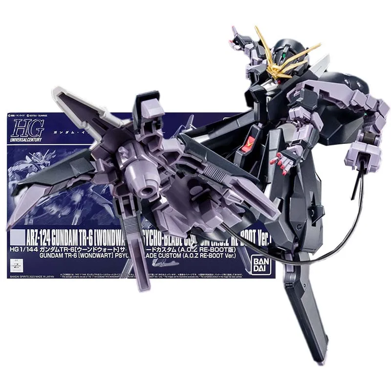 Bandai ชุดโมเดล GUNDAM ฟิกเกอร์อนิเมะ TR-6 ARZ-124 HG ชุดของเล่นตุ๊กตาขยับแขนขาได้สำหรับเด็กผู้ชาย