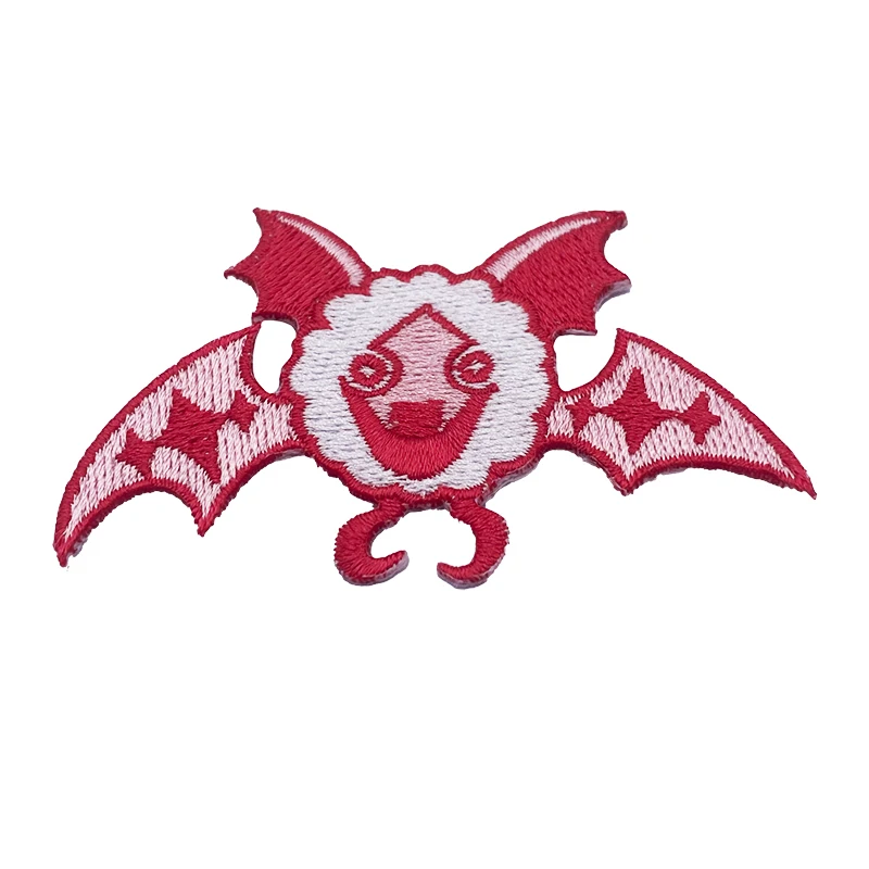 Bulk Cartoon Pink And White Cute Bat Embroidery Accessories Unique Quality College Design Embroidery Applique Designs For Gift