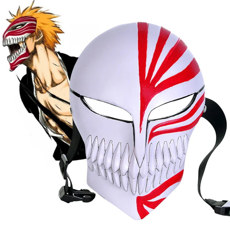 

Аниме Bleach Kurosaki Ichigo Маска Косплей Опора Ichigo Полые маски Хэллоуин Костюм для вечеринки Утолщенный материал из смолы Высокое качество