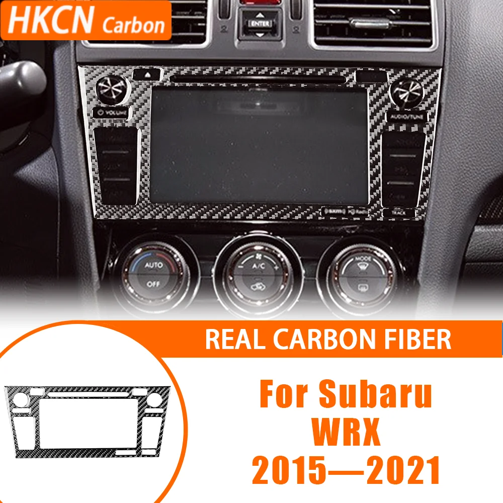 

Car Accessories Carbon Fiber Central Console Navigation Frame Inrerior Cover Trim Modification Sticker For Subaru WRX 2015—2021