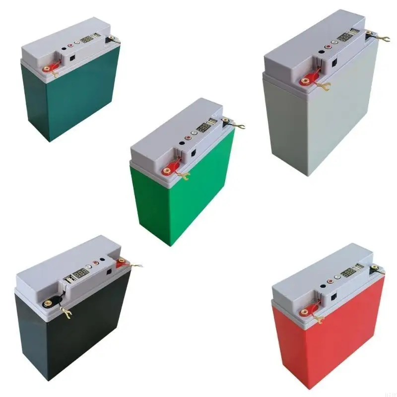 H7JF 12V 17A Организаторы аккумулятора Организаторы для хранения контейнера для хранения контейнера с 2 USB Output ЖК -дисплей