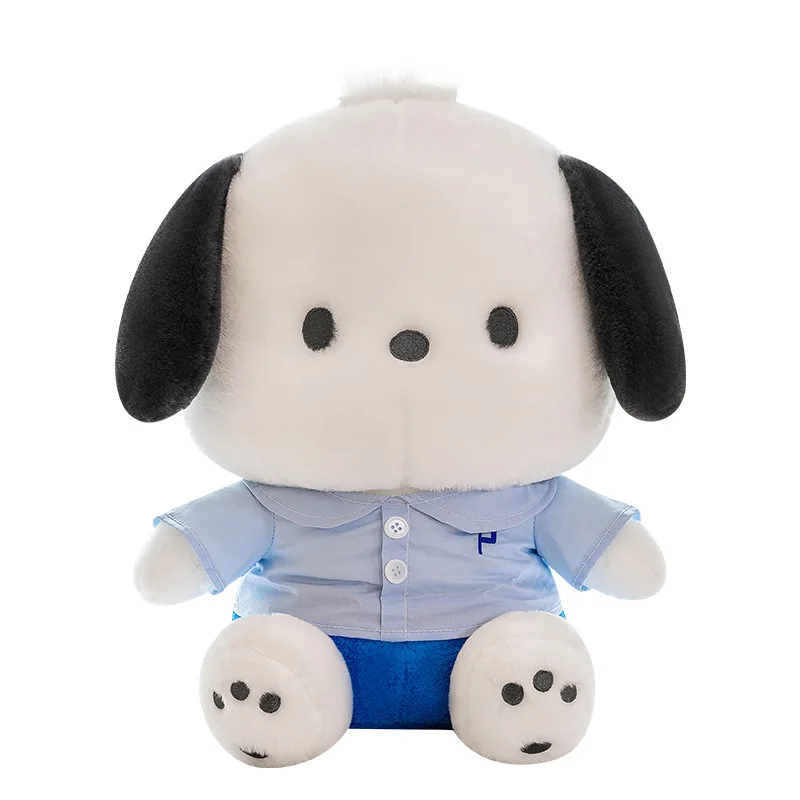 65cm lindo Kawaii Pochacco juguete de peluche Sanrio muñeco de peluche Anime tamaño grande almohada suave para niños cumpleaños regalo de Navidad máquina de juguete