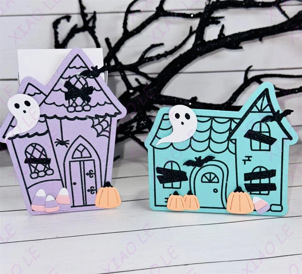 Happy Halloween Haunted Boo Metallo Fustelle Stencil per Scrapbooking Timbro Album fotografico Decorativo Goffratura Taglio Die Carta fai da te