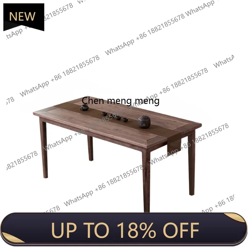 

P178 North America Black Walnut Table-Chair Set Log Zen Nordic Modern Simple Home Tea Room Tea Table